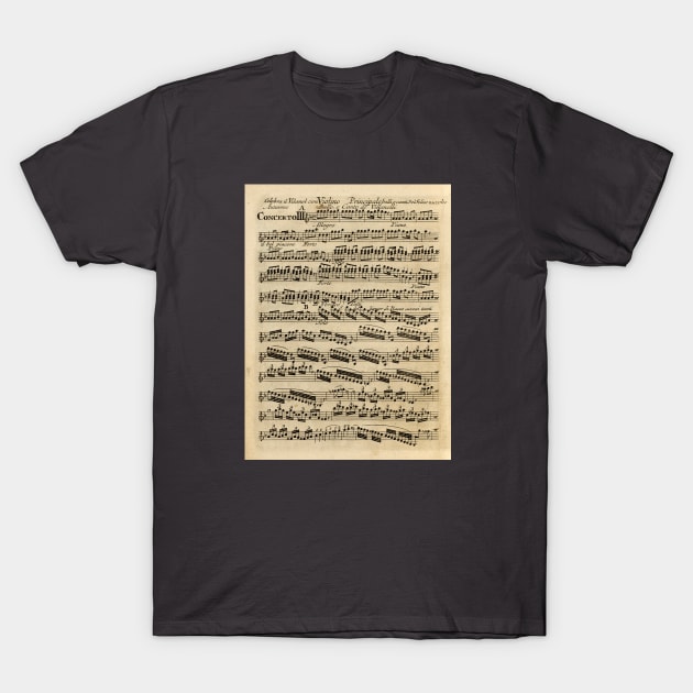 Vivaldi | Autumn | Original handwritten score by Antonio Vivaldi | The four Seasons T-Shirt by Musical design